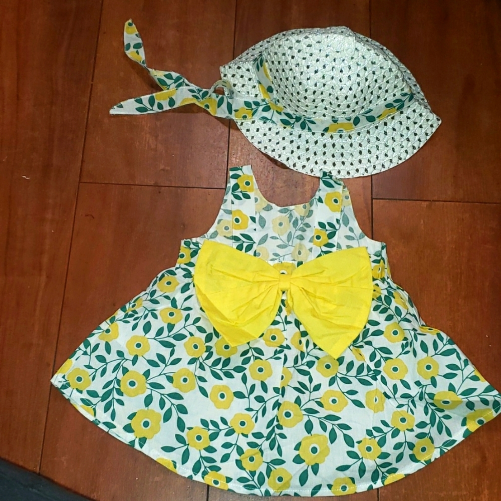 Patpat toddler dress w/ hat